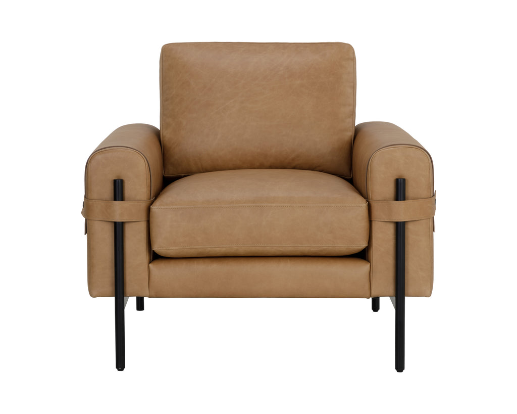 Camus Armchair - Ludlow Sesame Leather | Sunpan Furniture - 111588