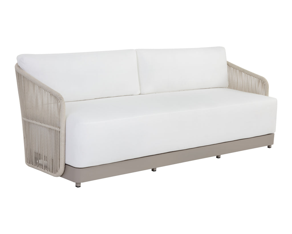 Allariz Sofa - Greige - Stinson White | Sunpan Furniture - 109652