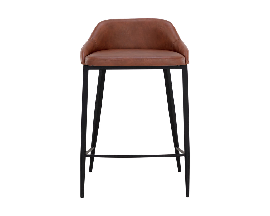 Astra Counter Stool - Black - Cinnamon Brown | Sunpan Furniture - 111083