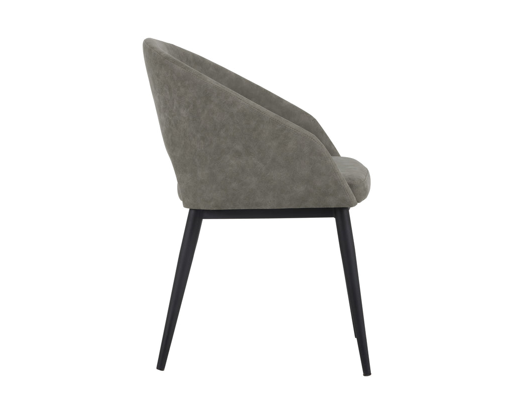 Thatcher Dining Armchair - Black - Antique Grey | Sunpan Furniture - 102743