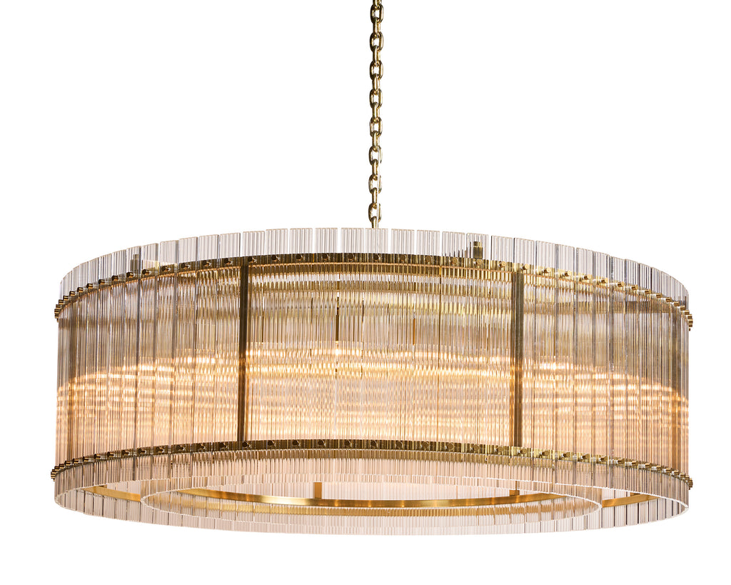 Kore Chandelier - Large - Brass - Clear | Sunpan Furniture - 107929