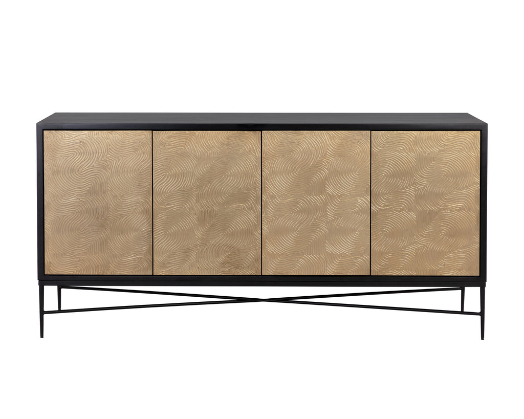 Algarve Sideboard - Black / Champagne Gold | Sunpan Furniture - 111015