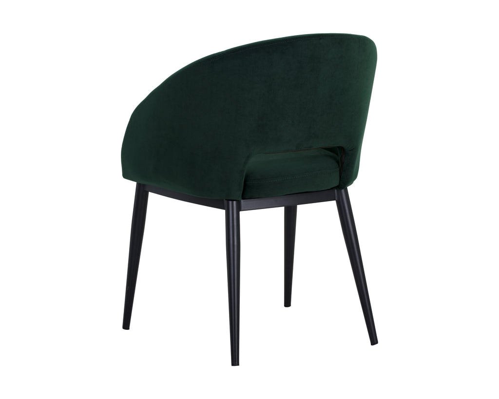 Thatcher Dining Armchair - Black - Deep Green Sky | Sunpan Furniture - 104965