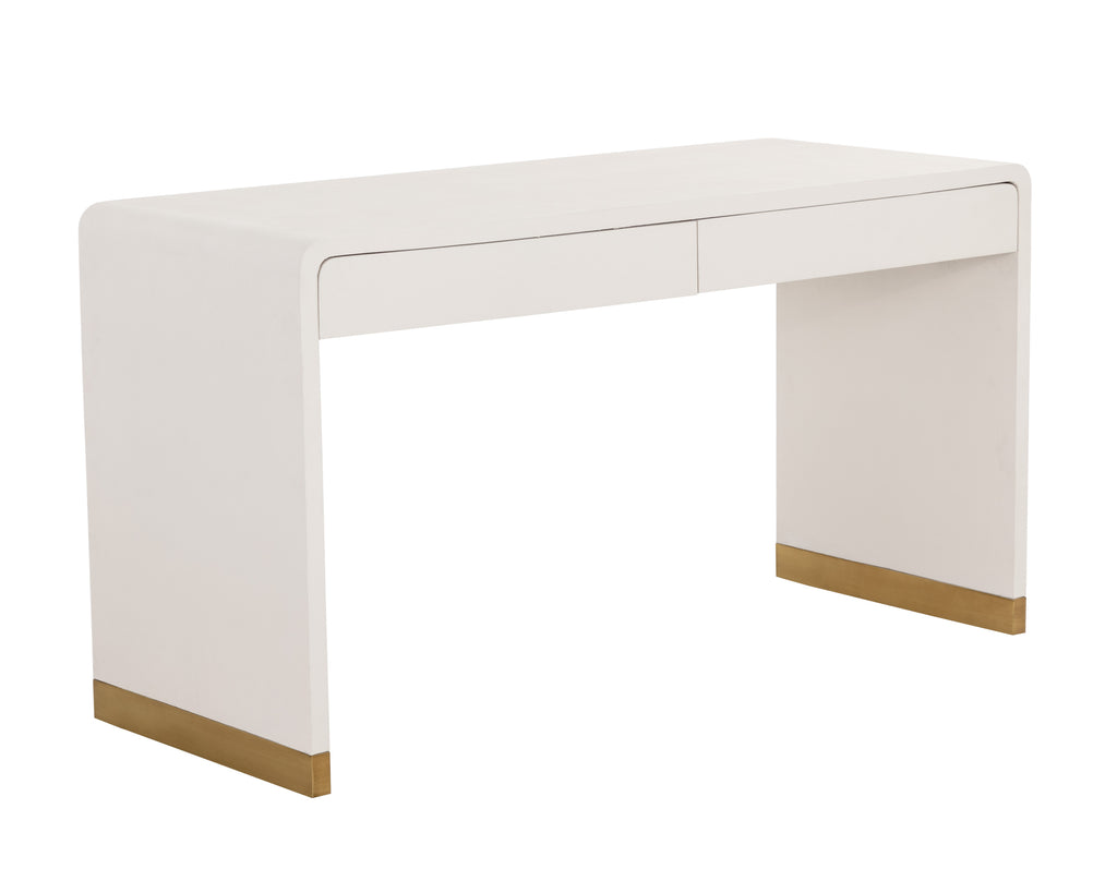 Ilona Desk - Oyster Shagreen | Sunpan Furniture - 109022