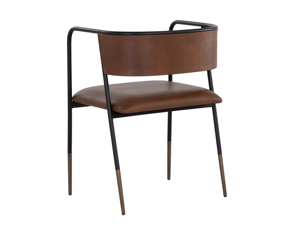 Brenan Dining Armchair - Bravo Cognac | Sunpan Furniture - 108946