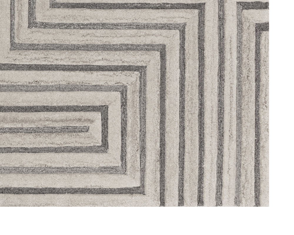 Oslow Hand-Tufted Rug - Beige / Grey - 10' X 14' | Sunpan Furniture - 109372