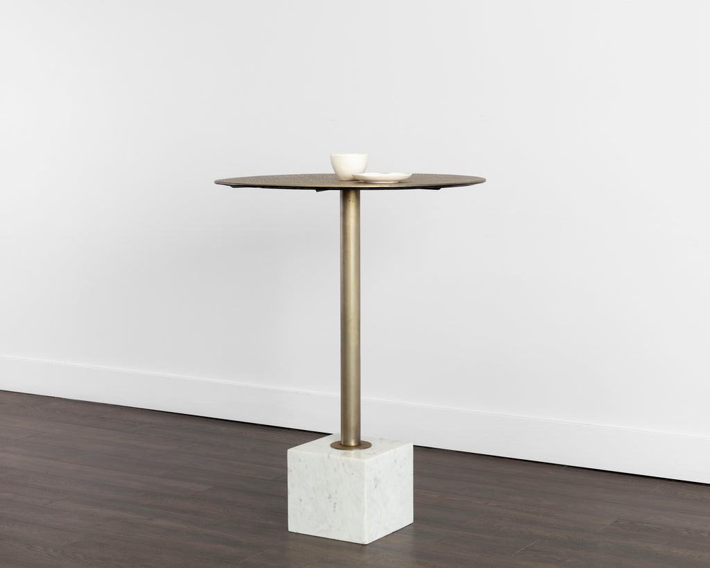 Kata Bar Table - White Marble | Sunpan Furniture - 109641