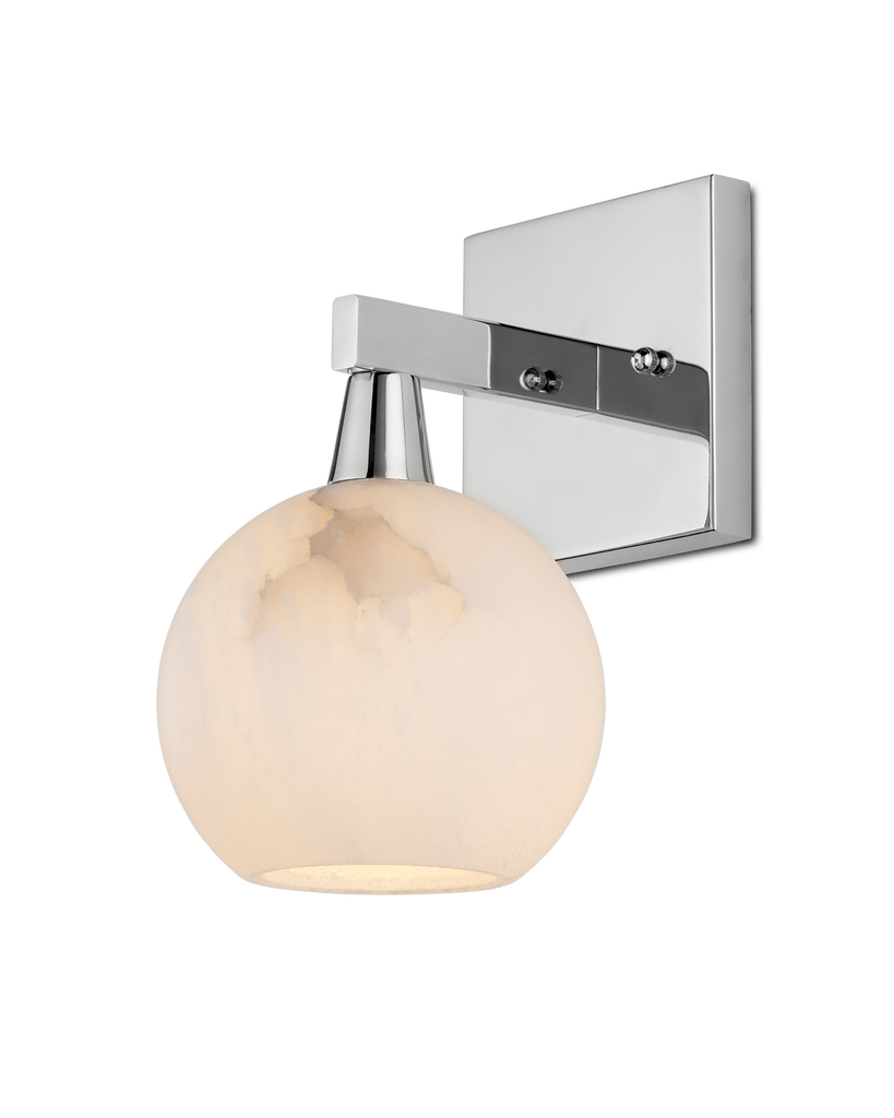 Currey & Co Bombelles Nickel Bath Wall Sconce | 5800-0040