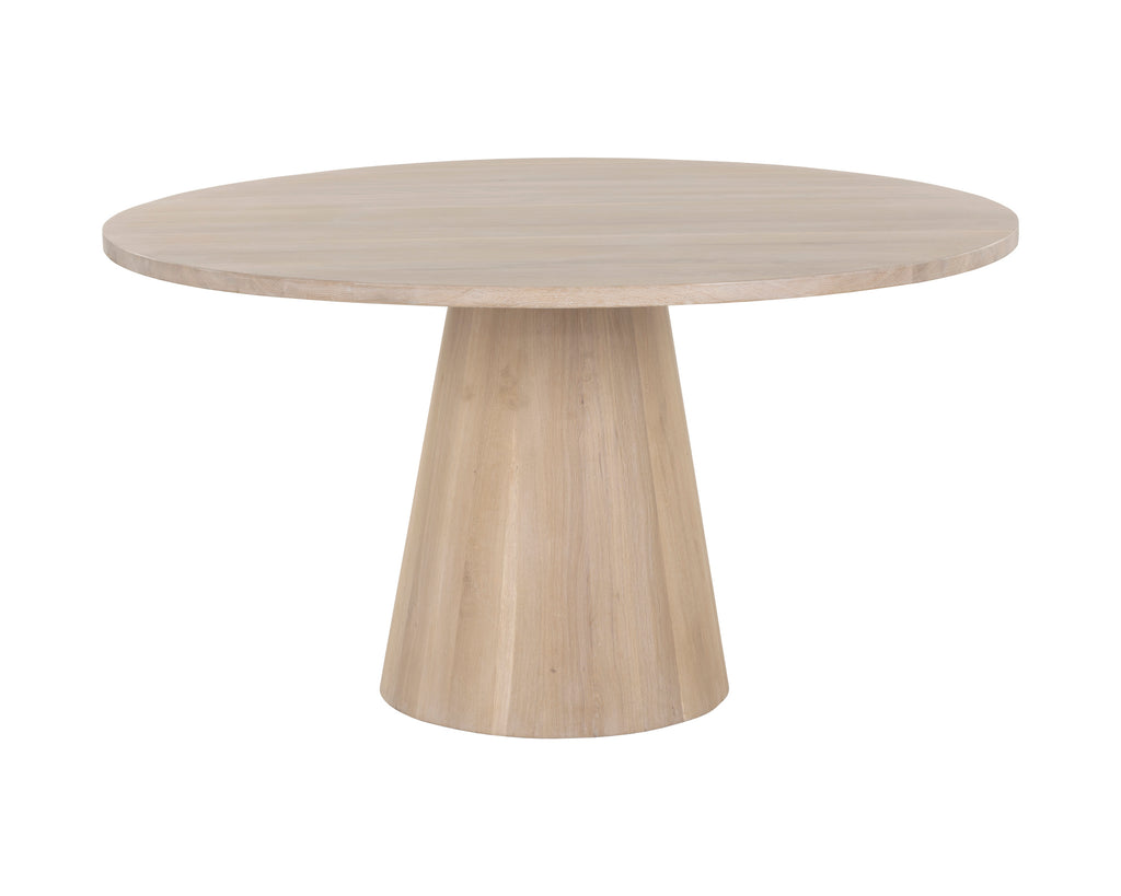 Elina Dining Table - Round - Light Oak - 54" | Sunpan Furniture - 111022