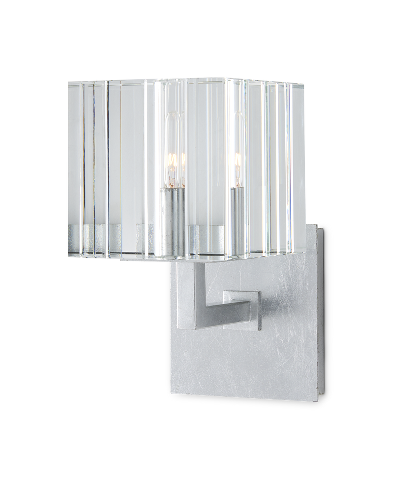 Valerio Silver Wall Sconce | Currey & Co - 5000-0207