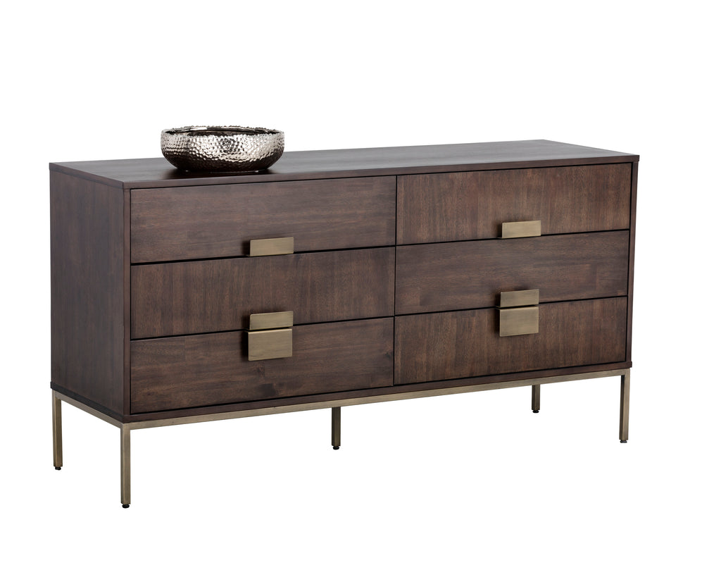 Jade Dresser - Antique Brass - Dark Mango | Sunpan Furniture - 102924