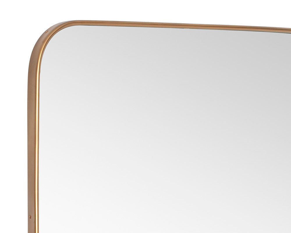 Calabasas Floor Mirror - Brass | Sunpan Furniture - 106554