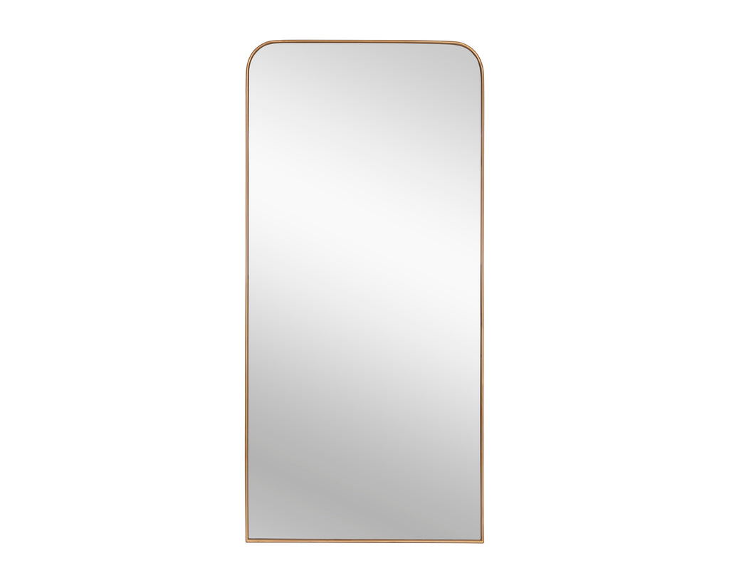 Calabasas Floor Mirror - Brass | Sunpan Furniture - 106554