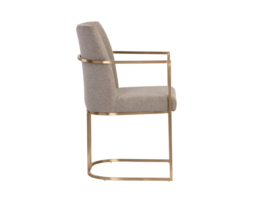 Rayla Dining Armchair - Belfast Oyster Shell | Sunpan Furniture - 106179