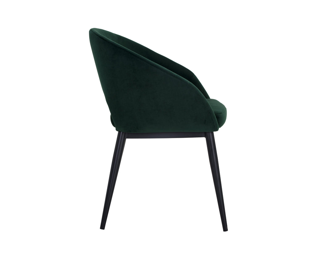 Thatcher Dining Armchair - Black - Deep Green Sky | Sunpan Furniture - 104965