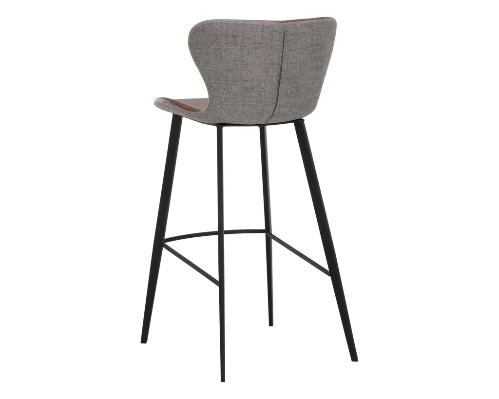 Arabella Barstool - Bravo Cognac / November Grey | Sunpan Furniture - 109539