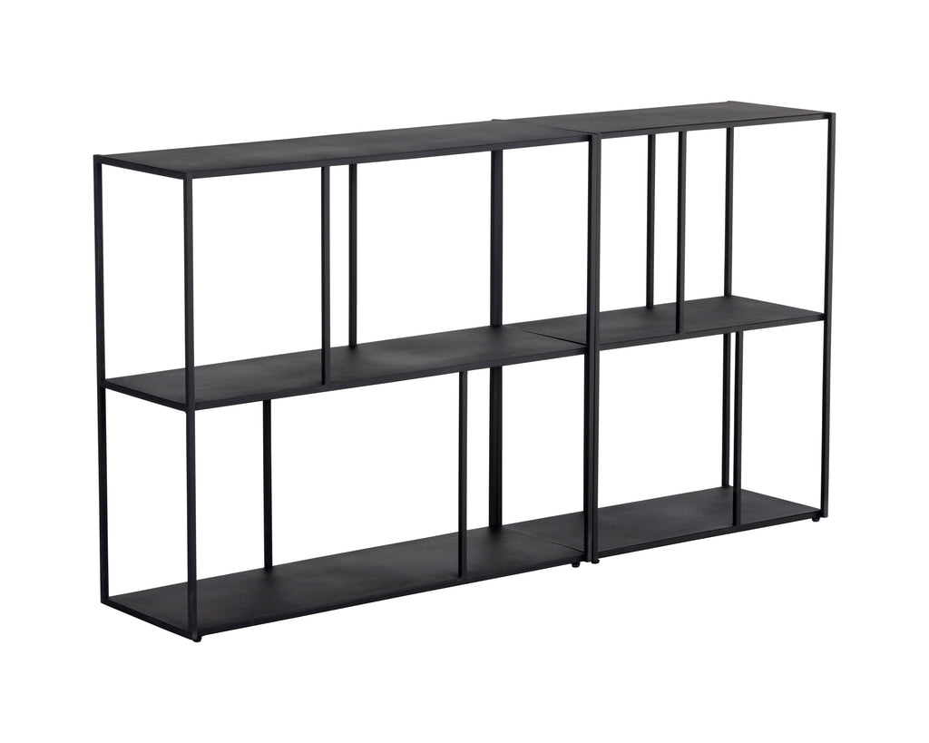 Eiffel Low Bookcase - Small - Black | Sunpan Furniture - 106599