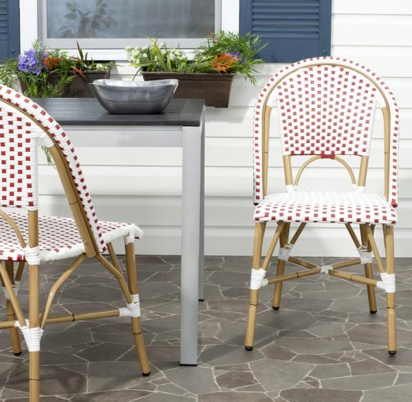 Safavieh Salcha Indoor Outdoor French Bistro Side Chair, FOX5210J