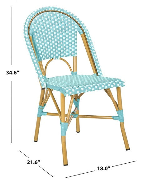 Safavieh Salcha Indoor Outdoor French Bistro Side Chair, FOX5210J