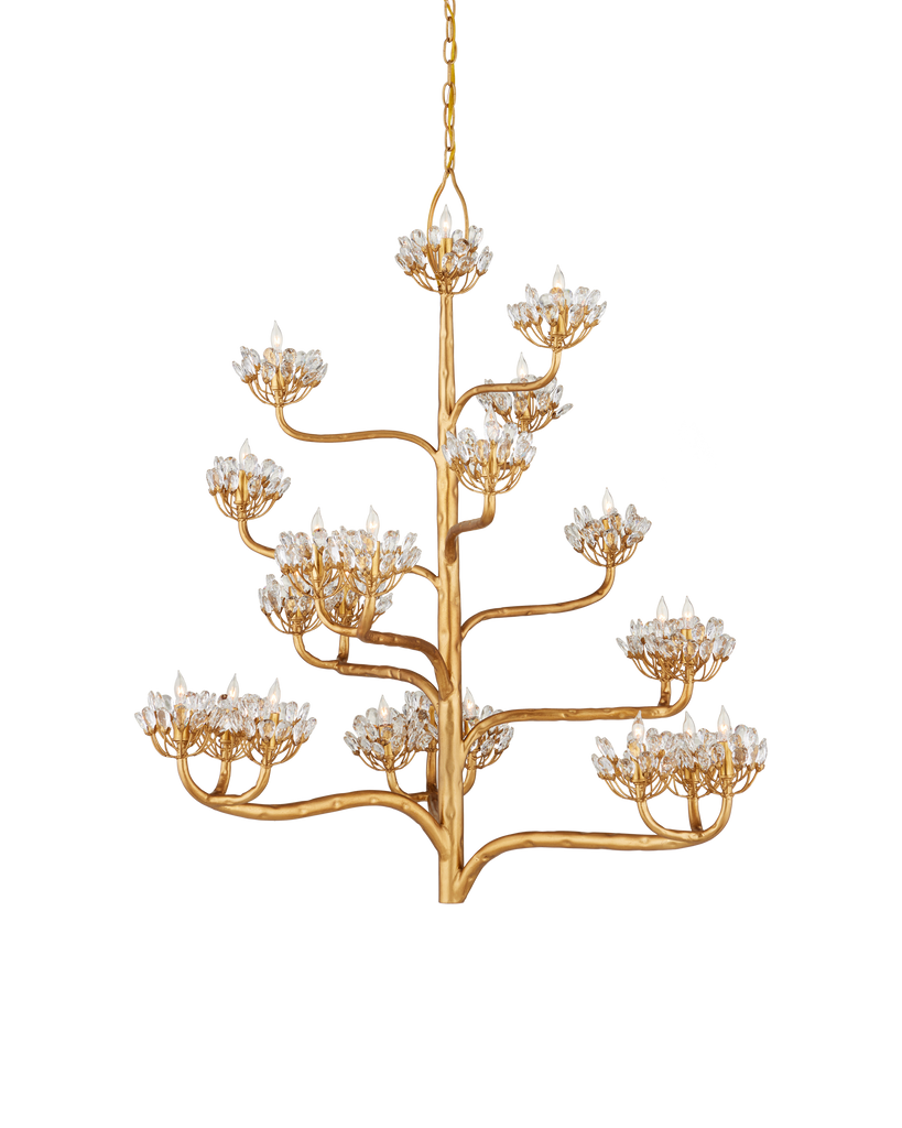 Currey & Co Agave Americana Gold Chandelier | 9000-0157