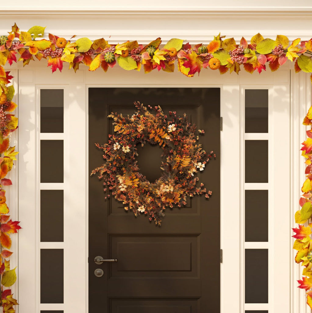 Safavieh Faux 31 Inch Berry & Coreopsis Wreath , FXP1050 - Multi