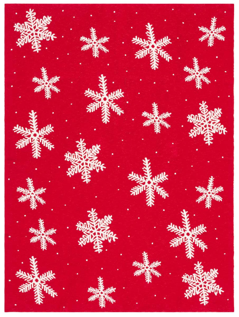 Safavieh Holiday Snow Throw Blanket , HOL2014 - Red / White