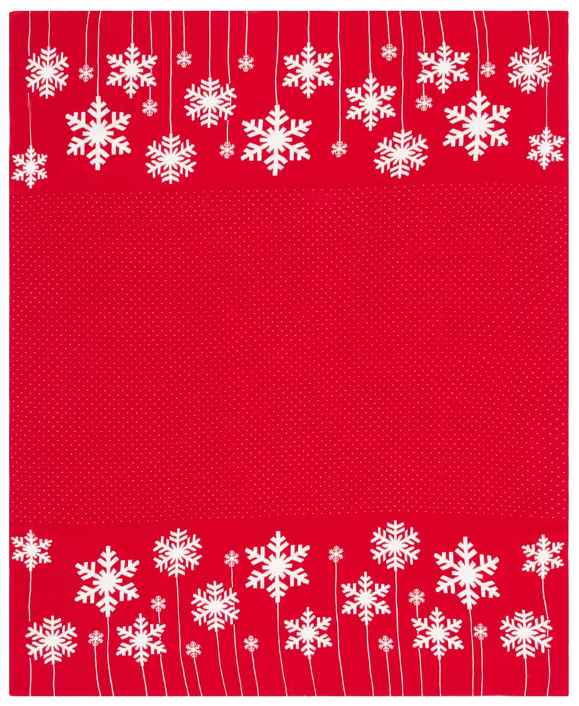 Safavieh Frosty Throw Blanket , HOL2015 - Red / White