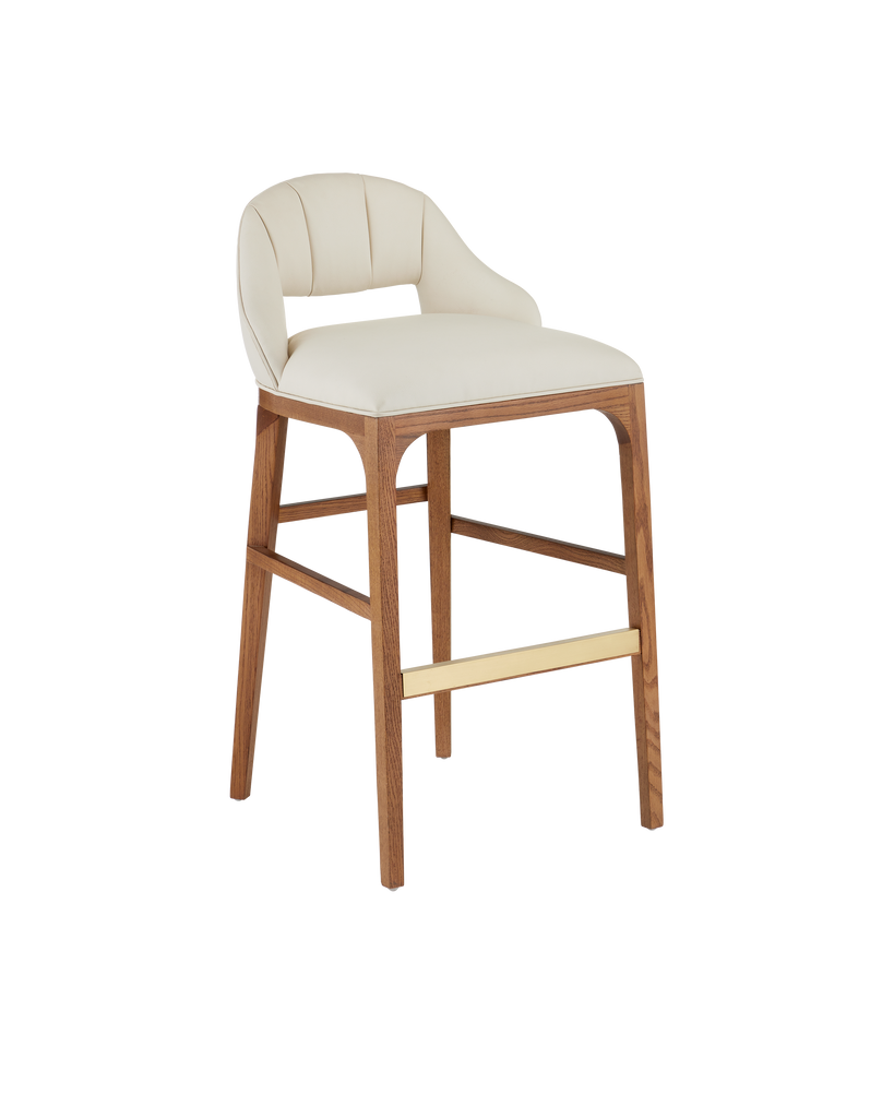 Currey & Co Inga Bar Stool, Endurance Sand | 7000-0732