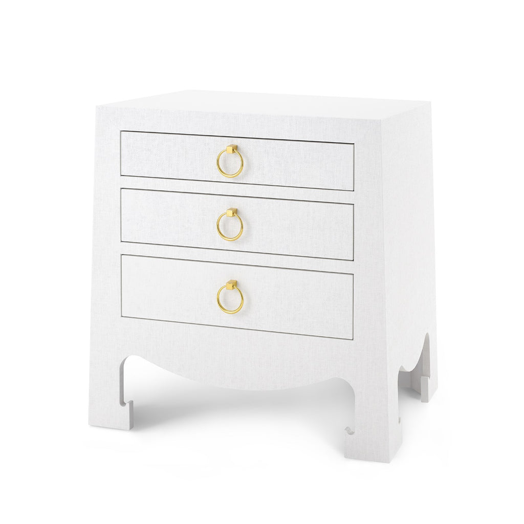 Jacqui Grasscloth 3-Drawer Side Table | Villa & House  - JAC-130-59