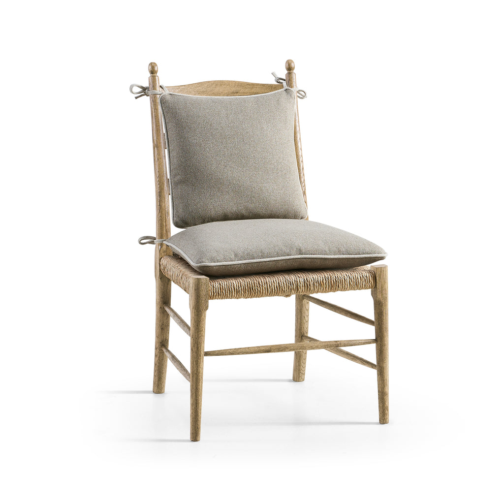 Timeless Doppler Ladderback Side Chair In Stripped Brown Chestnut | Jonathan Charles - 003-2-100-WNC