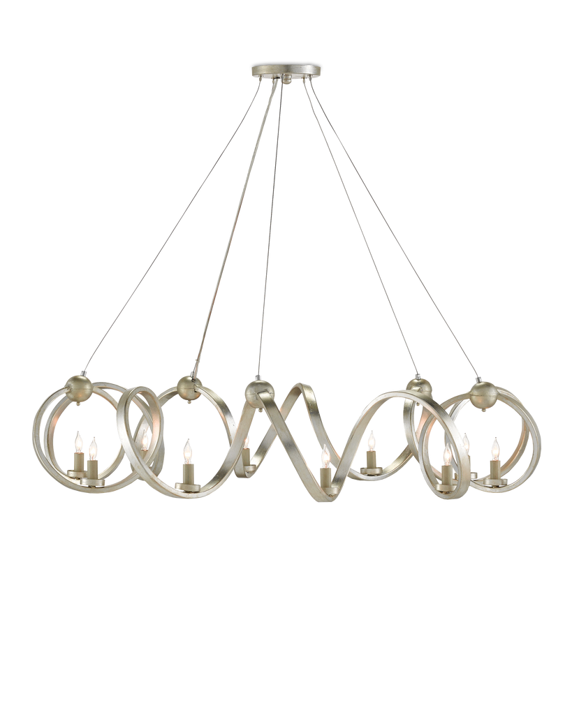 Currey & Co Ringmaster Silver Chandelier | 9000-0059