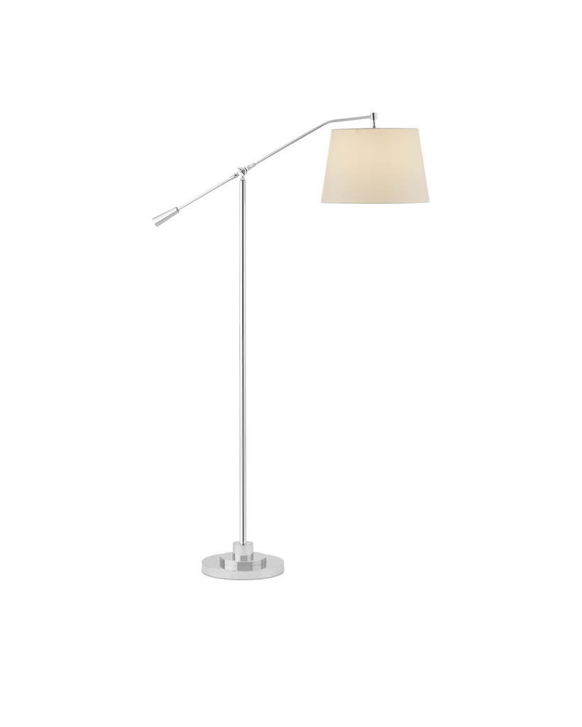 Currey & Co Maxstoke Nickel Floor Lamp | 8000-0110