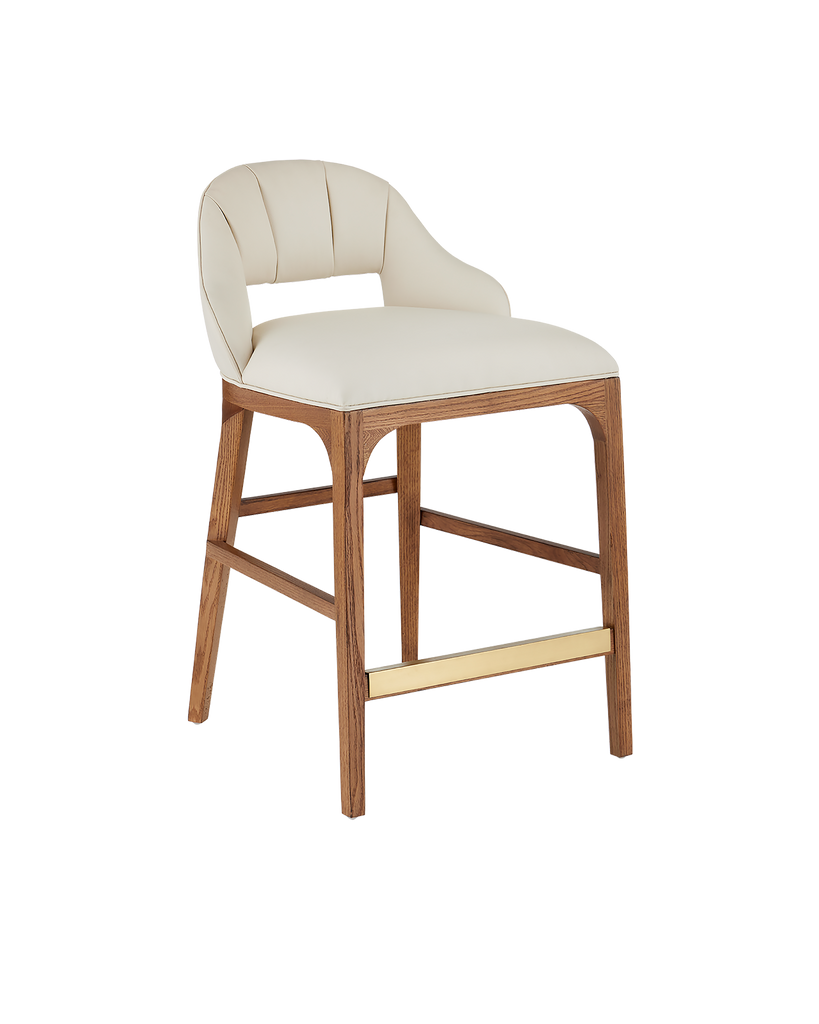 Currey & Co Inga Counter Stool, Endurance Sand | 7000-0722