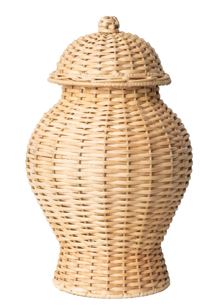 Wicker Ginger Jar Large | Enchanted Home - GLA040