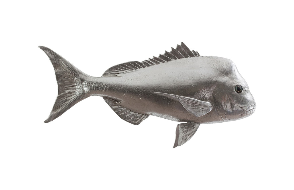 Australian Snapper Fish Wall Sculpture, Resin, Silver Leaf | Phillips Collection - PH64555