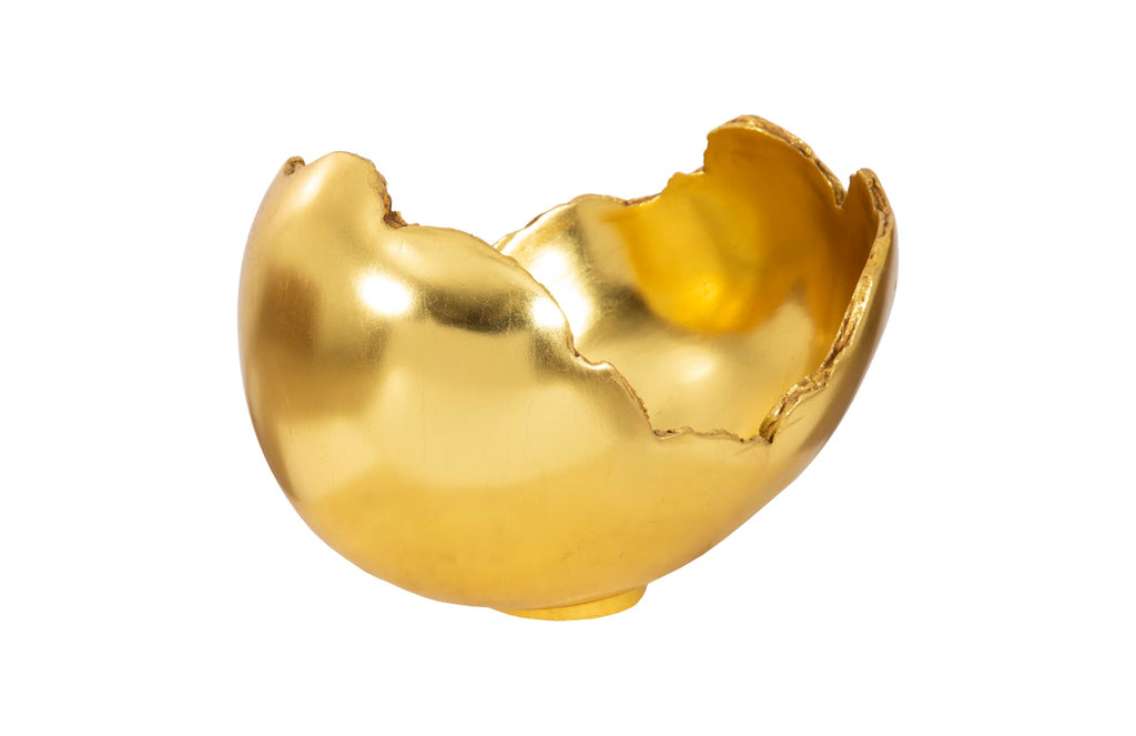 Burled Bowl, Resin, Gold Leaf Finish | Phillips Collection - PH56701