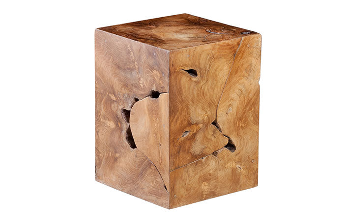 Teak Slice Stool, Square | Phillips Collection - ID65137