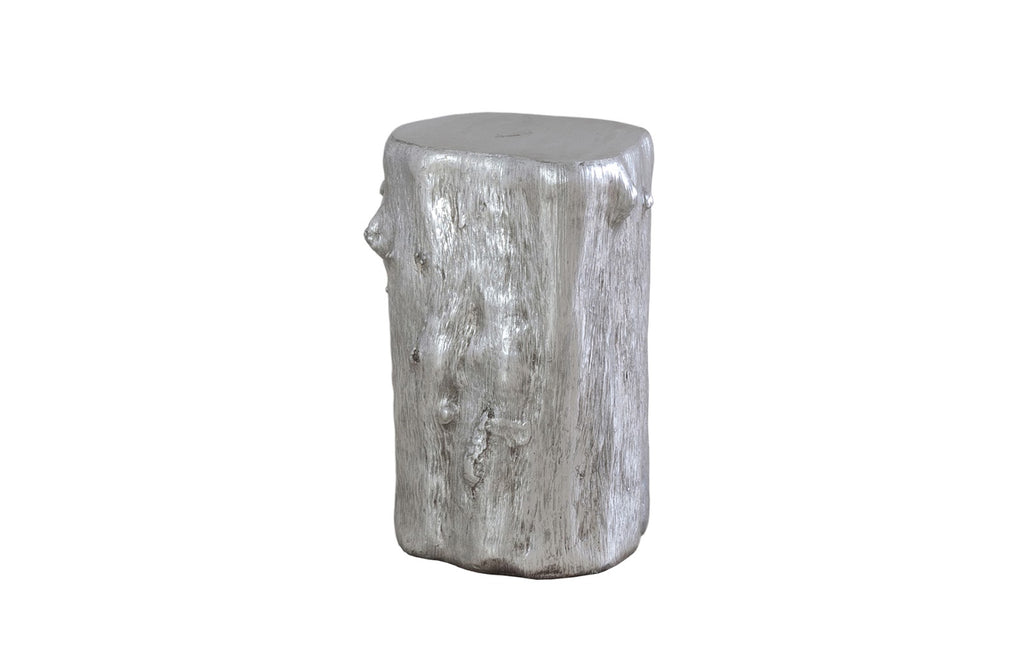 Log Stool, Silver Leaf, Sm | Phillips Collection - PH55914