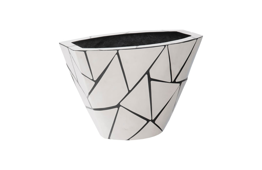 Triangle Crazy Cut Planter, Small, Stainless Steel | Phillips Collection - PH100870