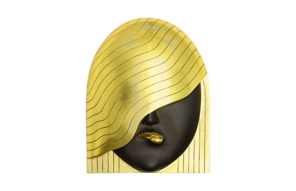 Fashion Faces Wall Art, Large, Her Right Wave, Black And Gold | Phillips Collection - PH112031