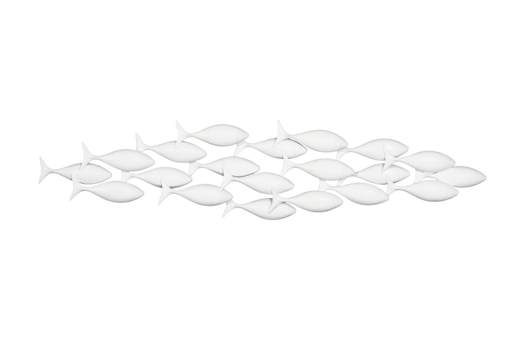 School Of Fish Wall Art, Matte White | Phillips Collection - PH110577