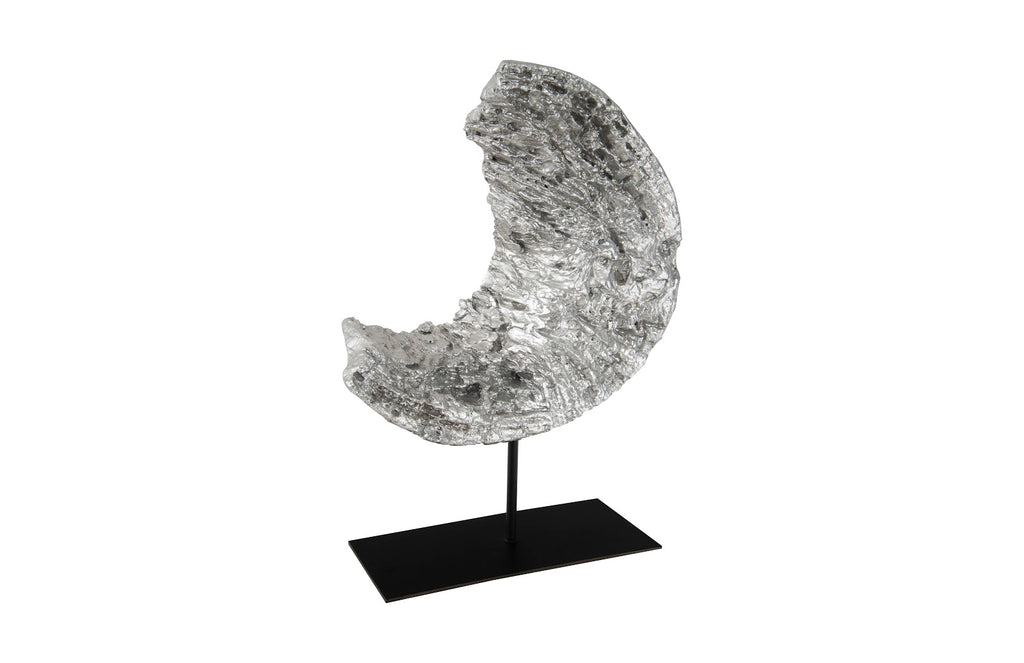 Cast Eroded Wood Circle On Stand, Silver Leaf, Assorted | Phillips Collection - PH102834