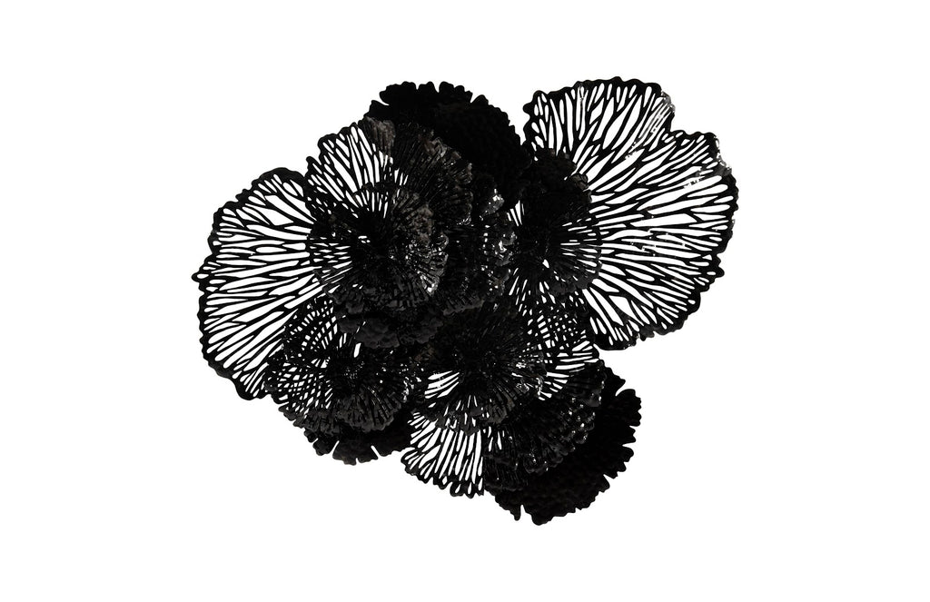 Flower Wall Art, Large, Black, Metal | Phillips Collection - TH108320