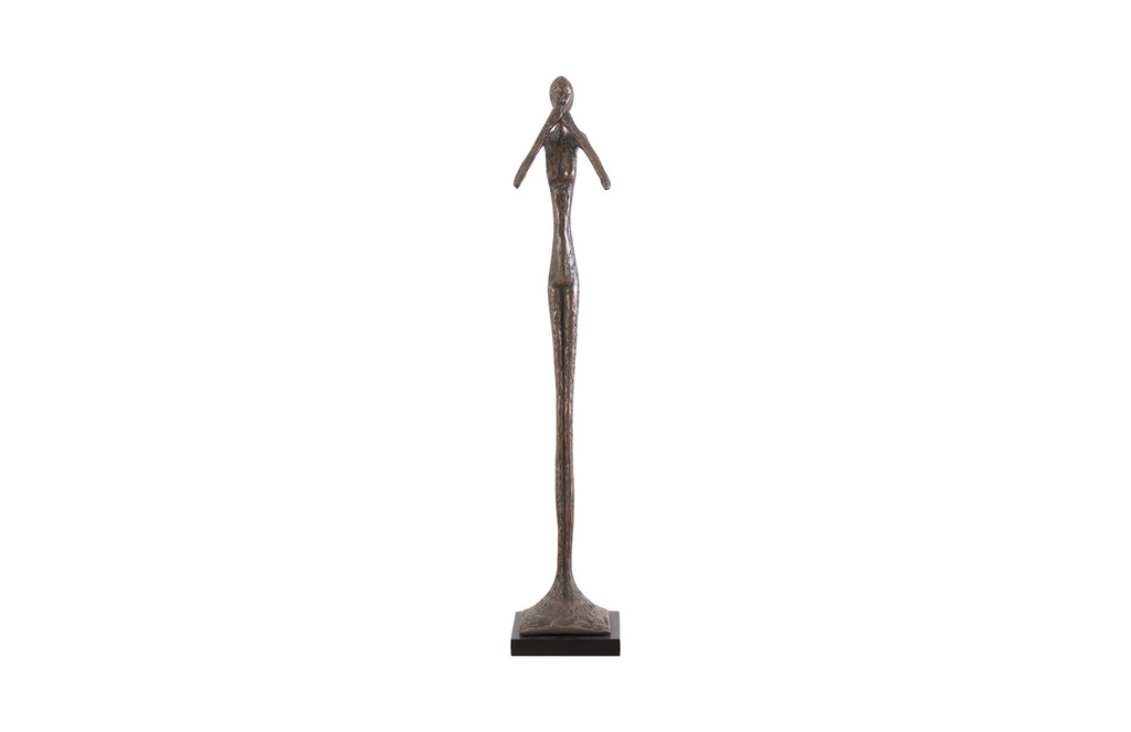 Speak No Evil Slender Sculpture, Small, Resin, Bronze Finish | Phillips Collection - PH59233