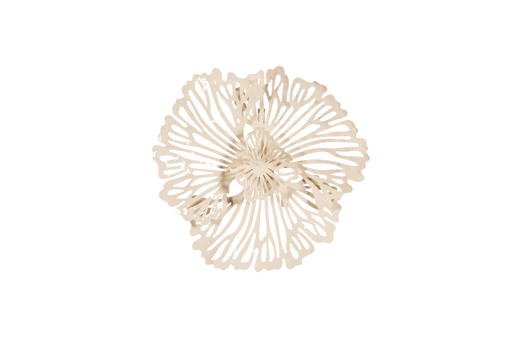 Flower Wall Art, Extra Small, Ivory, Metal | Phillips Collection - TH109686