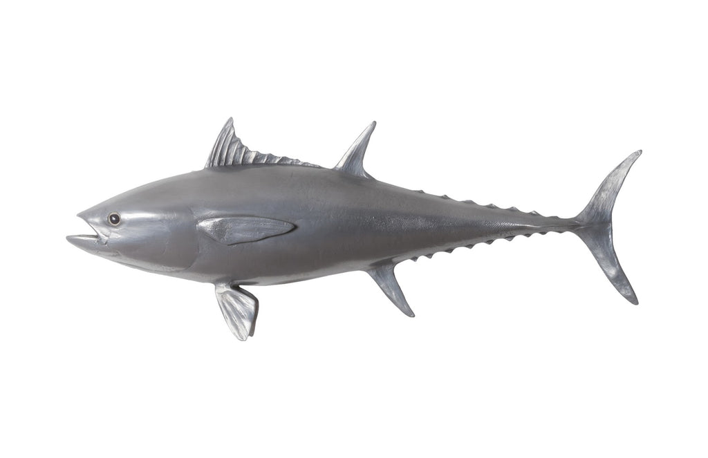 Bluefin Tuna Fish Wall Sculpture, Resin, Polished Aluminum Finish | Phillips Collection - PH64548