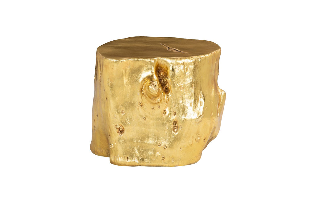 Log Stool, Gold Leaf, Lg | Phillips Collection - PH56278