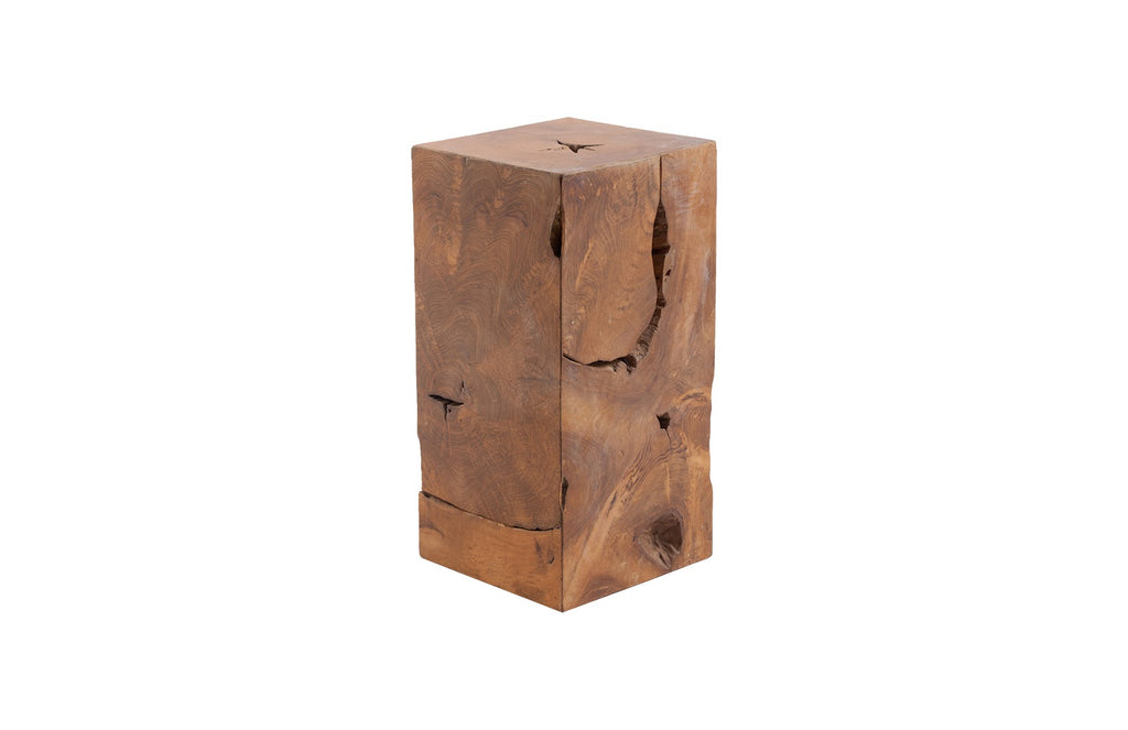 Teak Slice Pedestal, Square, Sm | Phillips Collection - ID65138