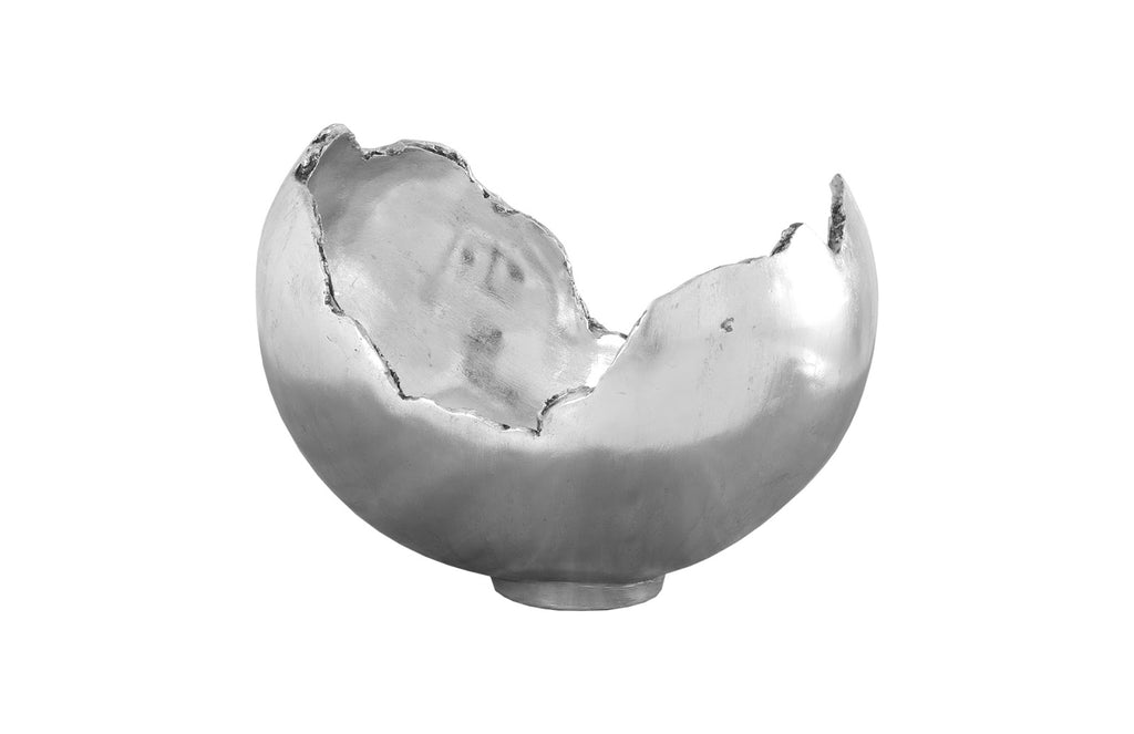 Burled Bowl, Resin, Silver Leaf Finish | Phillips Collection - PH56702