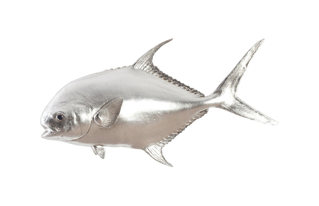 Permit Fish Wall Sculpture, Resin, Silver Leaf | Phillips Collection - PH66836
